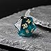FTNNGIME Dark Green Cats Eye Crystal DND Dice Set 7 PCS 7 PCS Gemstone Suitable for Dungeons and Dragons D D RPG Games - Image 2