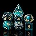 FTNNGIME Dark Green Cats Eye Crystal DND Dice Set 7 PCS 7 PCS Gemstone Suitable for Dungeons and Dragons D D RPG Games - Image 4