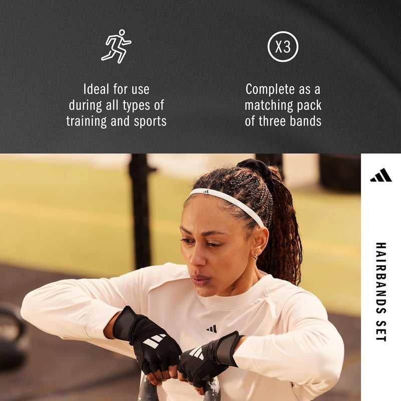 adidas Hairbands (Graphic) - Black & White - Image 2
