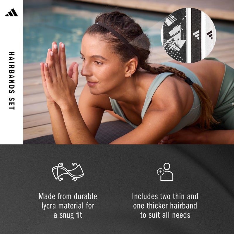 adidas Hairbands (Graphic) - Black & White - Image 3