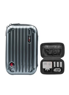 AC03 Sports Camera Case Portable Storage Bag for Camera with Semi-open Design Detachable Interior Organizer Camera Protective Bag with Straps Compatible with Insta 360 Ace