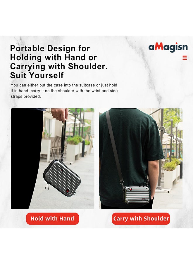 aMagisn - AC03 Sports Camera Case Portable Storage Bag for Camera with Semi-open Design Detachable Interior Organizer Camera Protective Bag with Straps Compatible with Insta 360 Ace - Image 1