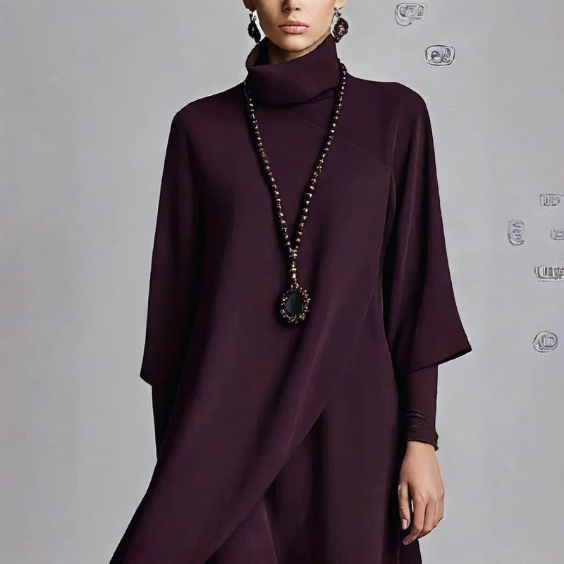 Women's Long Sleeve Loose Fit Embroidered Maxi Dress - Image 2