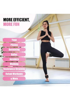 MIXDE Pilates Wrist & Ankle Weights for Women, Wearable Strong Arm & Leg Weights Set of 2(1Lbs Each), Adjustable Ankle Weights for Walking, Yoga, Dance, Barre,Gym  - Image 4
