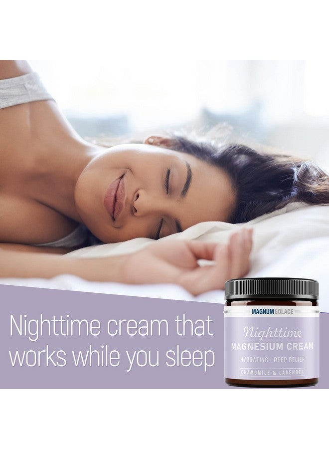 Magnum Solace Magnesium Lotion - Nighttime Magnesium Cream - Apply to Legs, Arms or Chest - Topical Magnesium Chloride - USA Made and Safe for Kids (Chamomile Lavender) - Image 2