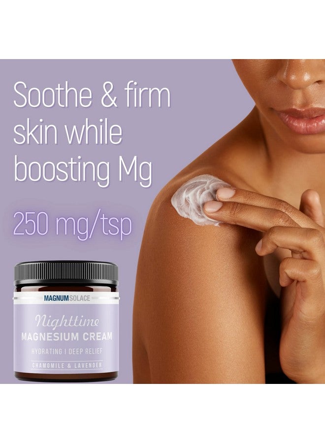 Magnum Solace Magnesium Lotion - Nighttime Magnesium Cream - Apply to Legs, Arms or Chest - Topical Magnesium Chloride - USA Made and Safe for Kids (Chamomile Lavender) - Image 4