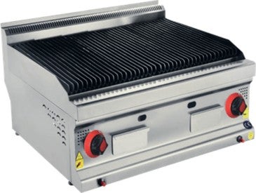 CSA Inox Karacasan Industrial 700 Series Countertop Natural Gas Cast Lava Stone Grill  - Image 1