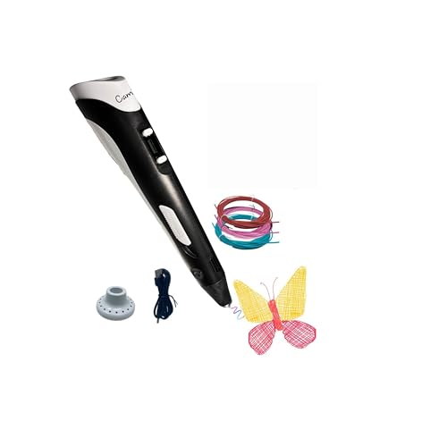 Camin 3D Pen, 3D Printing Pen for Kids, USB Powered 3D Pen for Kids (Black, 3 PLA) - Image 3
