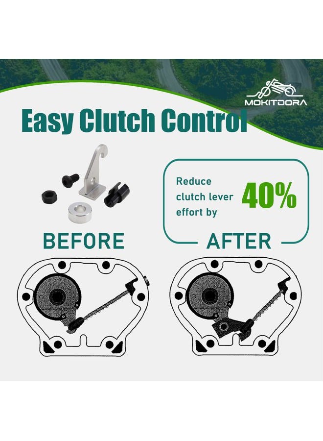 MoKitDora Twin Cam Easy Pull Clutch Kit for Harley 2000-2014 Softail Standard Heritage FXST Dyna Fat Bob Super Glide FXD Touring Road Glide Street Glide FLT FLH 2000-2017 - Image 3