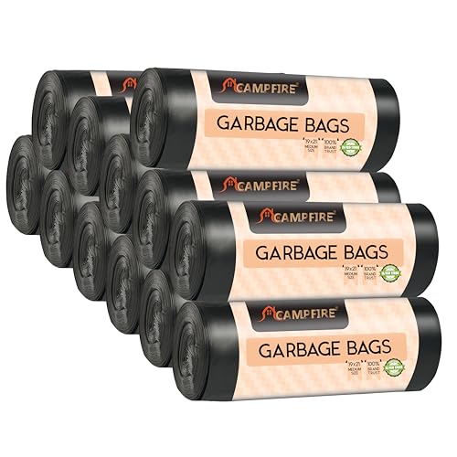 Campfire Compostable Eco-Friendly Garbage Bags-19x21 Inch Medium Size Sustainable Best Daily Waste Solution For Home,Office,shop,Hotels,Hostels,Restaurents,schools (25 * 3 Rolls) - Image 1