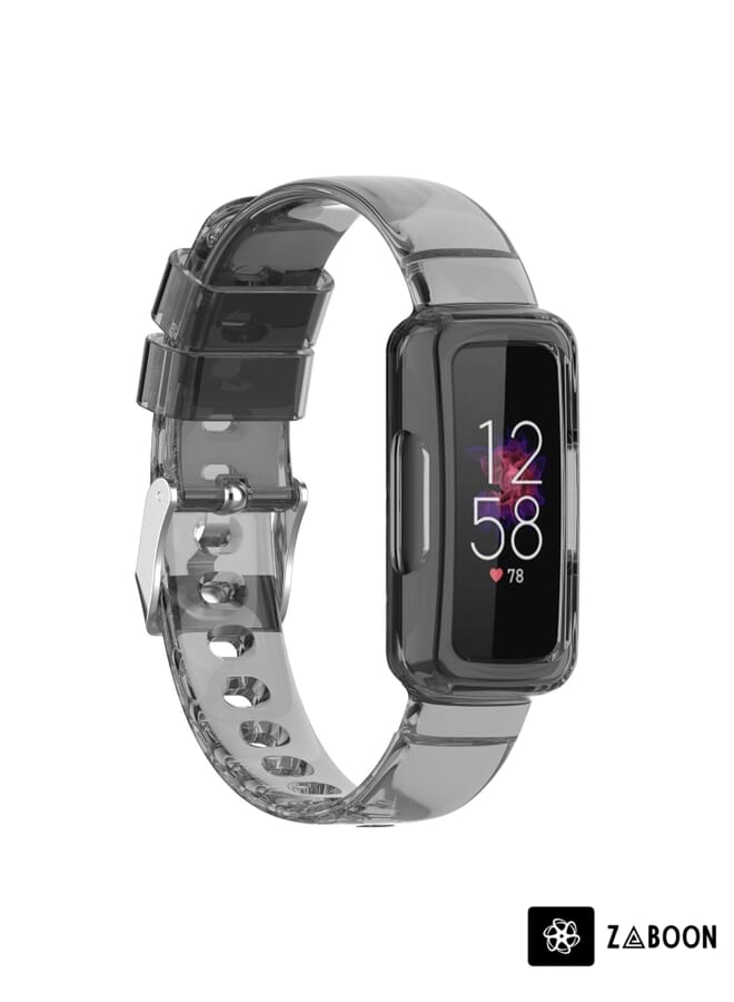 Zaboon Fitbit Luxe Transparent Silicone Integrated Watch Band - Image 3