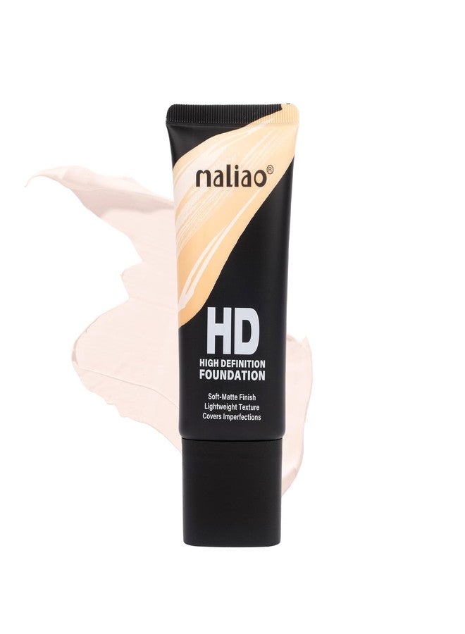 Maliao HD High Definition Oil-Free Foundation - Flawless Definition, Oil-Free Finish (WHITE IVORY) - Image 1