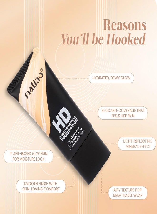Maliao HD High Definition Oil-Free Foundation - Flawless Definition, Oil-Free Finish (WHITE IVORY) - Image 3