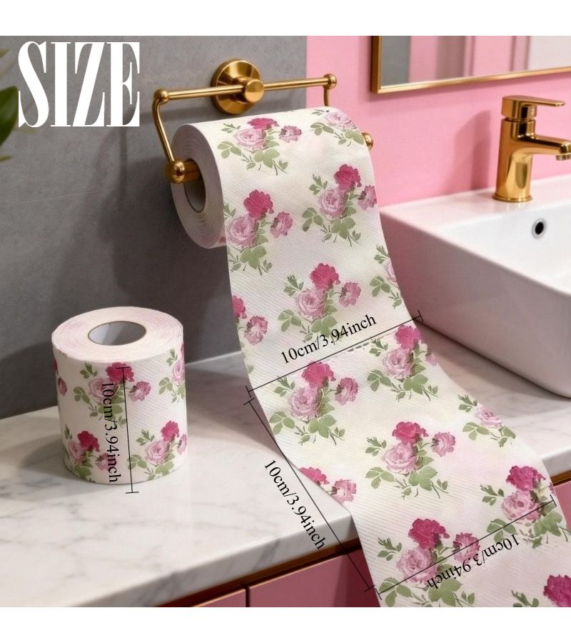 Three-Layer Thickened 160 Sheets Floral Paper Towels Waterproof for Parties Family Restaurants - Image 3