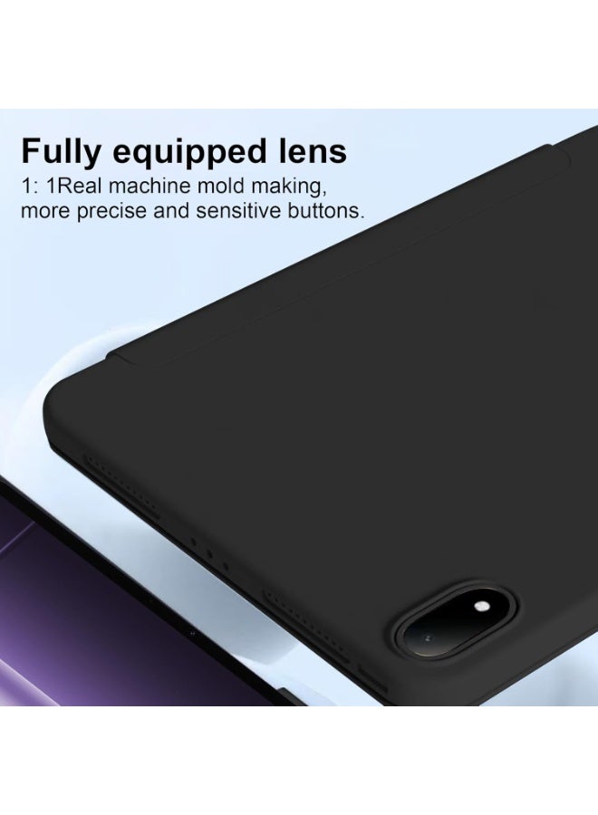 جراب لجهاز OnePlus Pad 3، غطاء ذكي قابل للطي نحيف وخفيف مصنوع من PU للحماية (مع وظيفة النوم/الاستيقاظ التلقائي)، أسود - Image 3