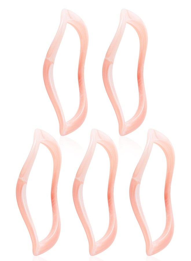 مجموعة أساور YBMYCM مكونة من 5 قطع، مصنوعة من الأكريليك السميك، للنساء، أساور معصم هندسية غير منتظمة من الراتنج، قابلة للتكديس، هدية مجوهرات - Image 1