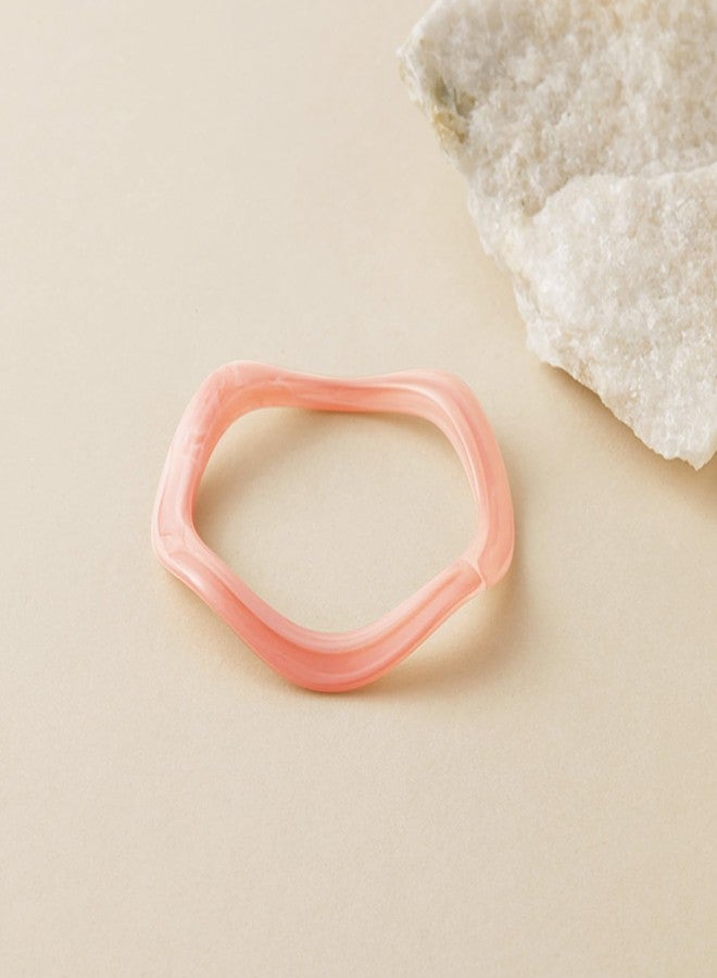 مجموعة أساور YBMYCM مكونة من 5 قطع، مصنوعة من الأكريليك السميك، للنساء، أساور معصم هندسية غير منتظمة من الراتنج، قابلة للتكديس، هدية مجوهرات - Image 5