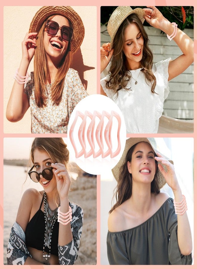 مجموعة أساور YBMYCM مكونة من 5 قطع، مصنوعة من الأكريليك السميك، للنساء، أساور معصم هندسية غير منتظمة من الراتنج، قابلة للتكديس، هدية مجوهرات - Image 3