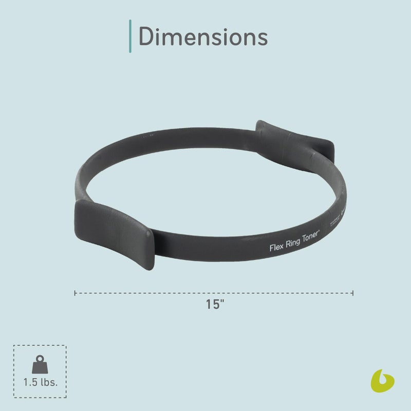 Balanced Body Flex Ring Toner with Handle Pads, Workout Hoop, Pilates Workout Equipment, Pilates Ring Circle for Home Gym or Studio Use - Image 3