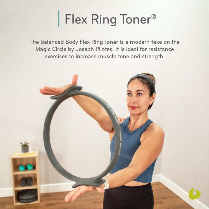 Balanced Body Flex Ring Toner with Handle Pads, Workout Hoop, Pilates Workout Equipment, Pilates Ring Circle for Home Gym or Studio Use - Image 2