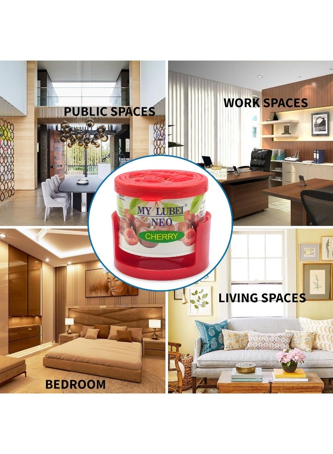 MY LUBEI NEO Cherry Gel Air Freshener 90g for Car Interior and Home, Gas Free Odor Neutralizer Can, Long Lasting Fruity Scent, Ideal for Dashboard Cup Holder Office Bedroom, All Weather Freshener - Image 5