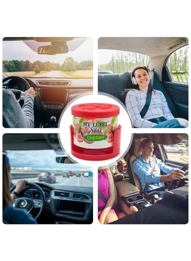 MY LUBEI NEO Cherry Gel Air Freshener 90g for Car Interior and Home, Gas Free Odor Neutralizer Can, Long Lasting Fruity Scent, Ideal for Dashboard Cup Holder Office Bedroom, All Weather Freshener - Image 4