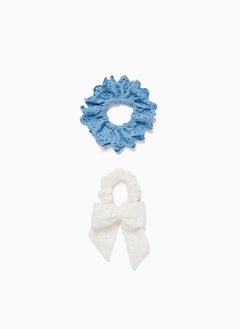 Zippy Zippy 2 Pack Scrunchies With English Embroidery For Babies And Girls  - Image 1