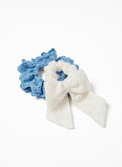 Zippy Zippy 2 Pack Scrunchies With English Embroidery For Babies And Girls  - Image 2