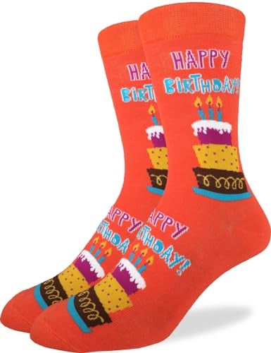Good Luck Sock Men's Happy Birthday Socks, Adult, Shoe Size 7-12 - Image 1