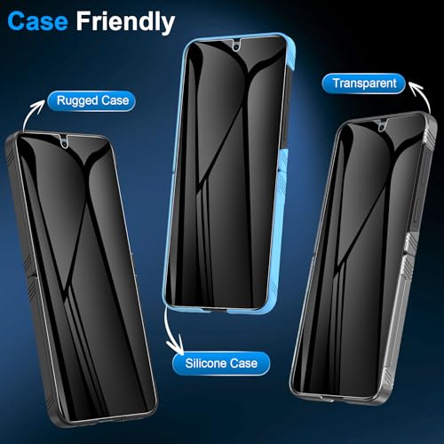 LYWHL 2 Pack Z Flip 7 Privacy Screen Protector, Anti-Spy Private Flexible Inner Film [Non-Glass] for Samsung Galaxy Z Flip 7, Full Coverage, Case Friendly, Bubble Free, Anti-Scratch, Self-Healing - Image 5