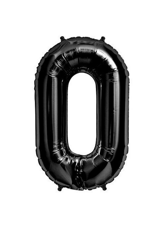Balloonistics Balloonistics Black Number 0 Foil Balloon for Birthday Milestone Anniversary Decoration 16 Inches  - Image 1