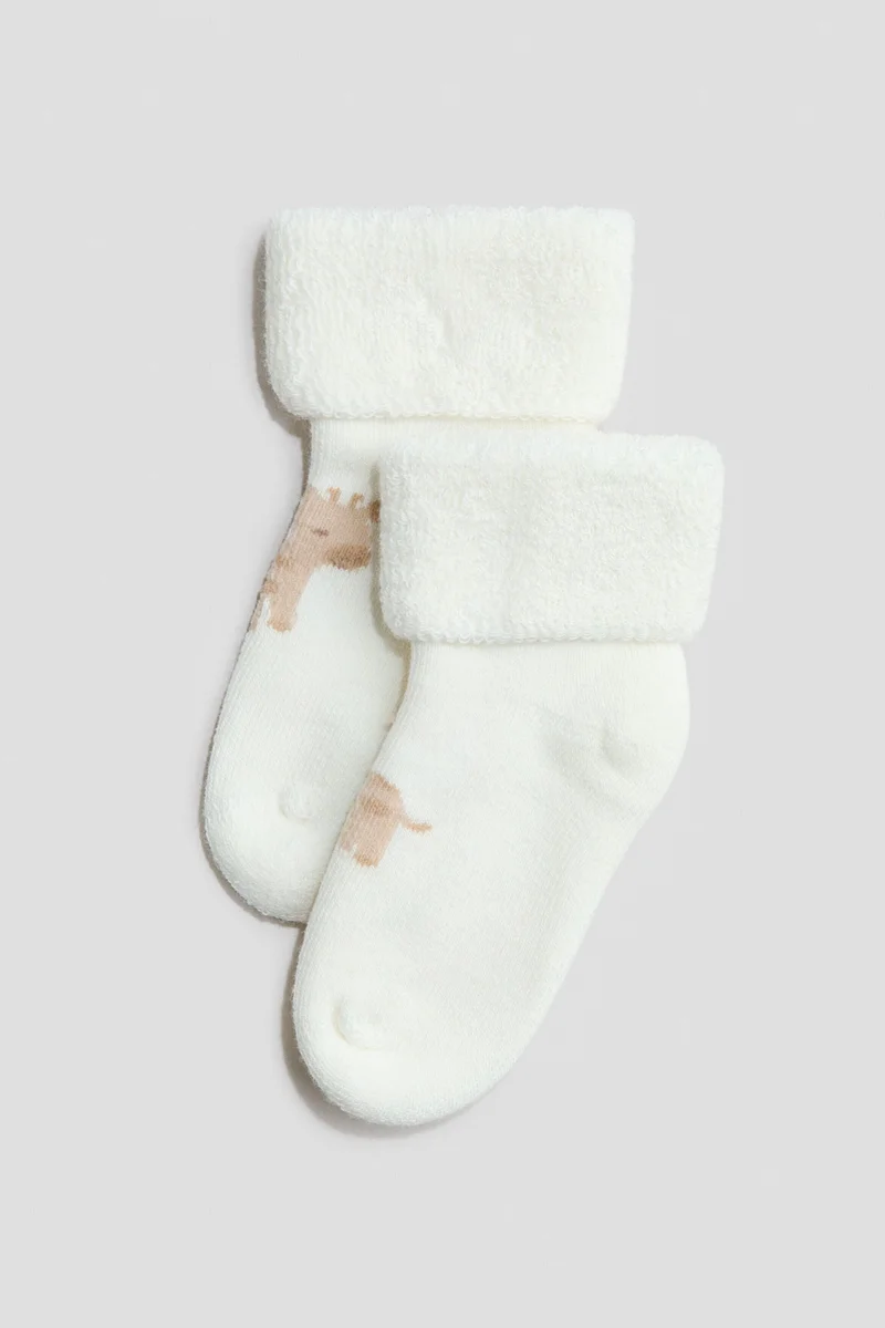 اتش اند ام جوارب من قماش تيري - عبوة من زوجين