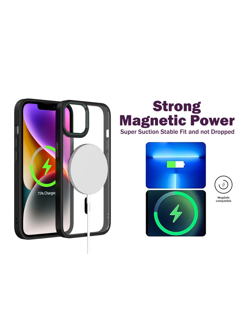 Qubits Connect Magnetic Protective Case 360 Protection Clear Case Hard PC with Built-in Strong Magnets Compatible with MagSafe Designed for iPhone 14 Pro Max 6.7 inch - Purple  - Image 4