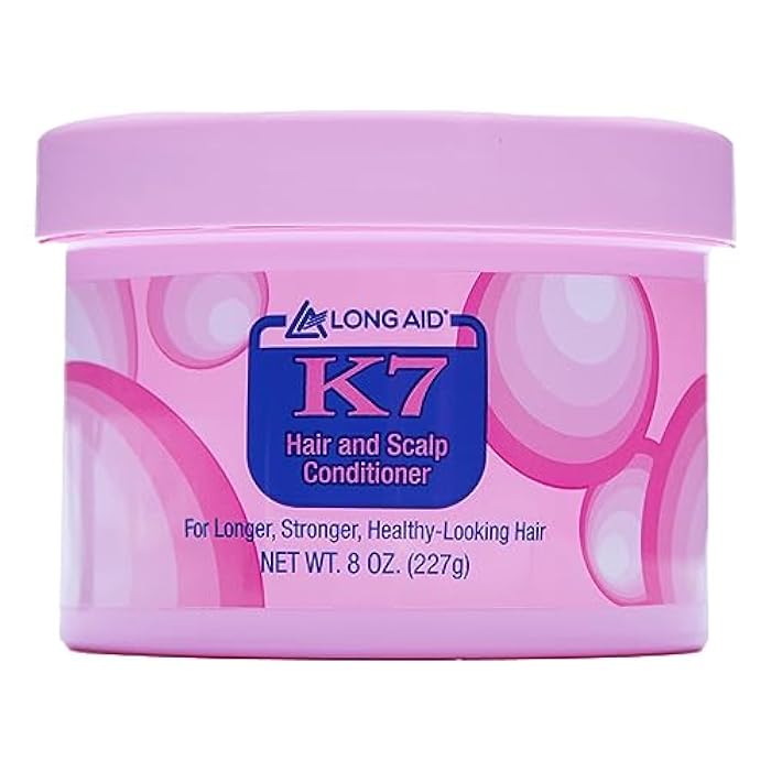 Ampro Long Aid Ampro Long-Aid K7 Hair and Scalp Conditioner - Rich with Natural Emollients - Provides Stronger Hair and Scalp for All Hair Textures - Protects Against Humidity and Nature - 8 oz - Image 1