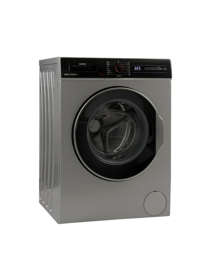 Hoover 10Kg Front Load Washing Machine, Fully Automatic, 1200 RPM, Stream Function, 15 Programs,Child Safety Lock, Delay Start, Made in Turkey, Silver, 1 Year Warranty - HWM-V1012-S 10 kg HWM-V1012-S Silver/Black - Image 3