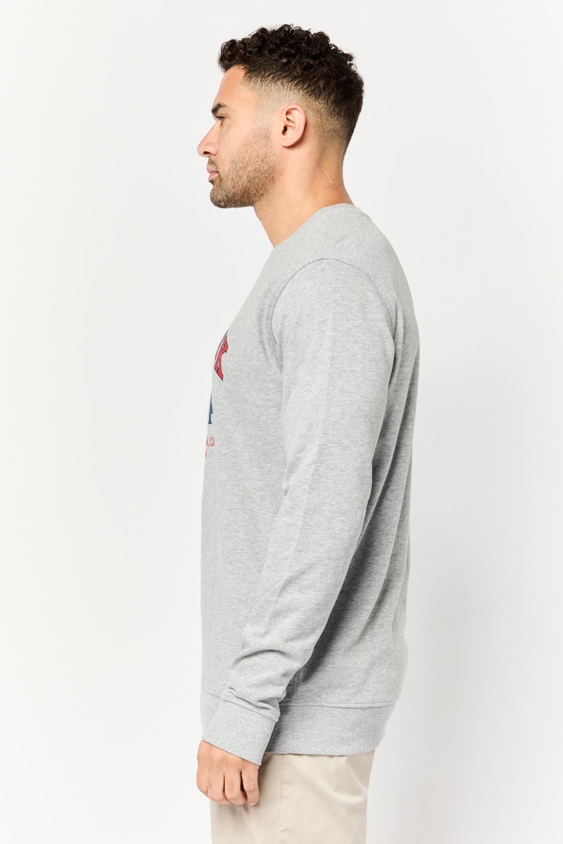 Paul Frank Men Crew Neck Graphic Print Long Sleeves Sweatshirt, Grey - Image 2