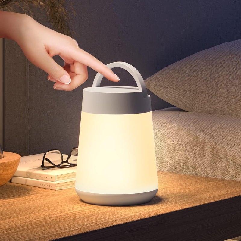 Children's Night Light: White Rechargeable Portable Touch Sensor - Stepless Dimming Memory Function LED Nursing Light for Kids Nursery Toddler Bedside Sleep Aid - Image 1