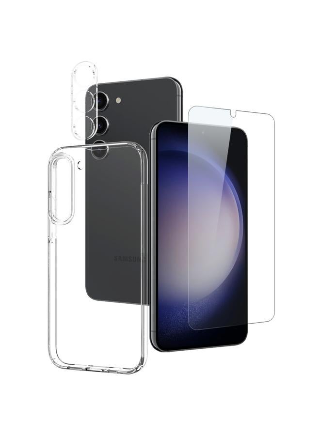 NORTHJO Case For Samsung Galaxy S23+ 5G TPU Case with Screen and Lens Film, Support Fingerprint Unlock - Image 1