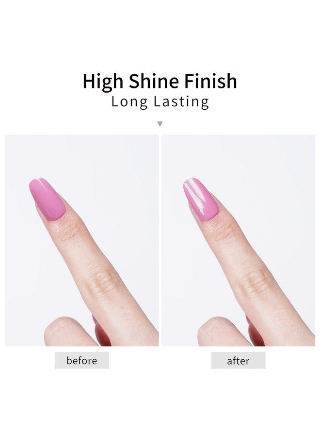 DANNI & TONI 8Ml Glossy Gel Top Coat For Nail Polish Gel Nail Strips High Shine Long Lasting （Uv Light Required） - Image 4