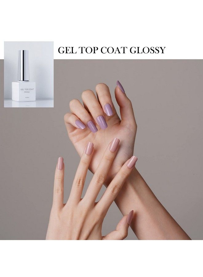 DANNI & TONI 8Ml Glossy Gel Top Coat For Nail Polish Gel Nail Strips High Shine Long Lasting （Uv Light Required） - Image 5
