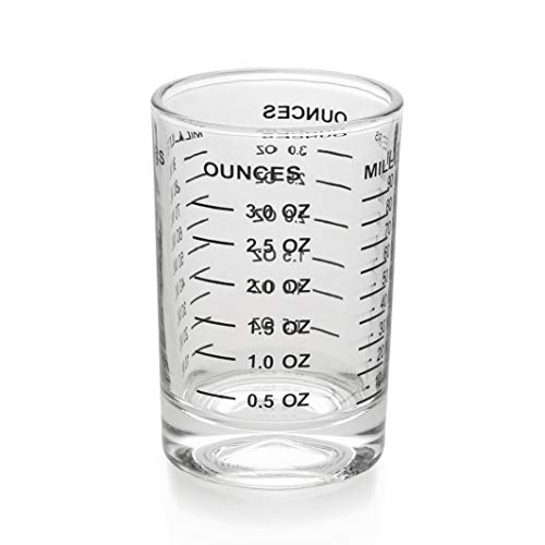 BCnmviku Shot Glass Measuring Cup 3 Ounce/90ML Liquid Heavy High Espresso Glass Cup Black Line - Image 1