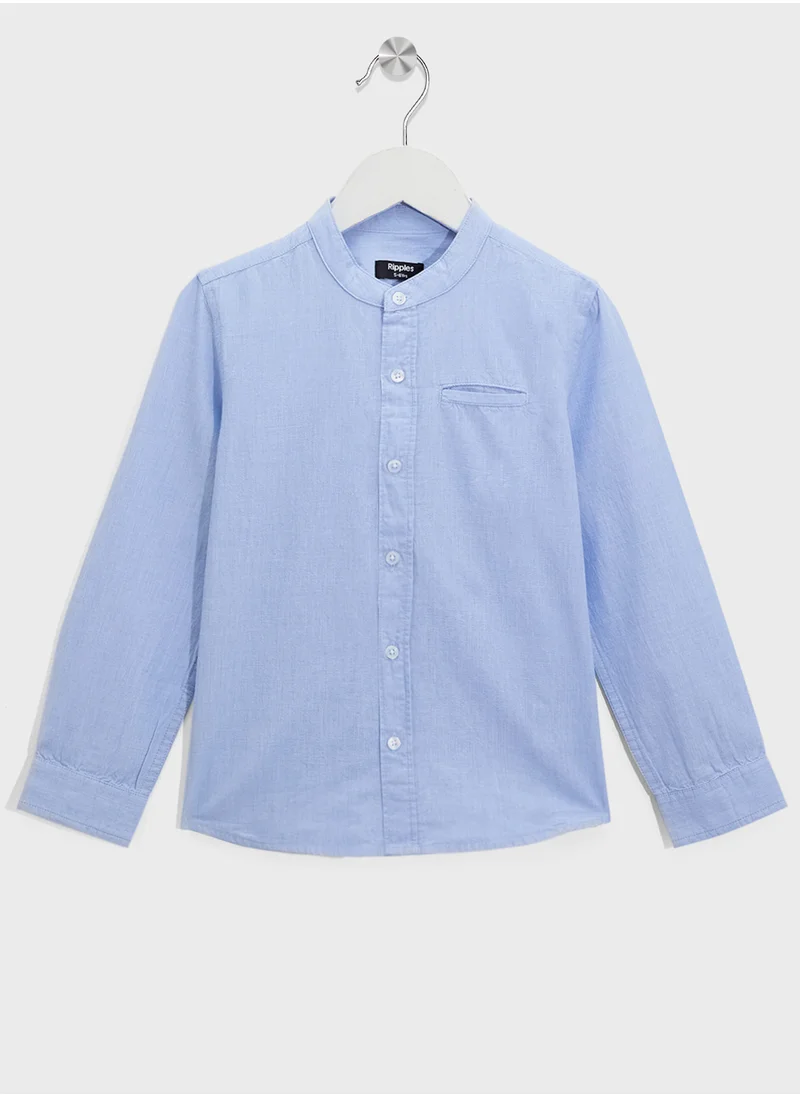 Ripples Boys Chinese Collar Shirts