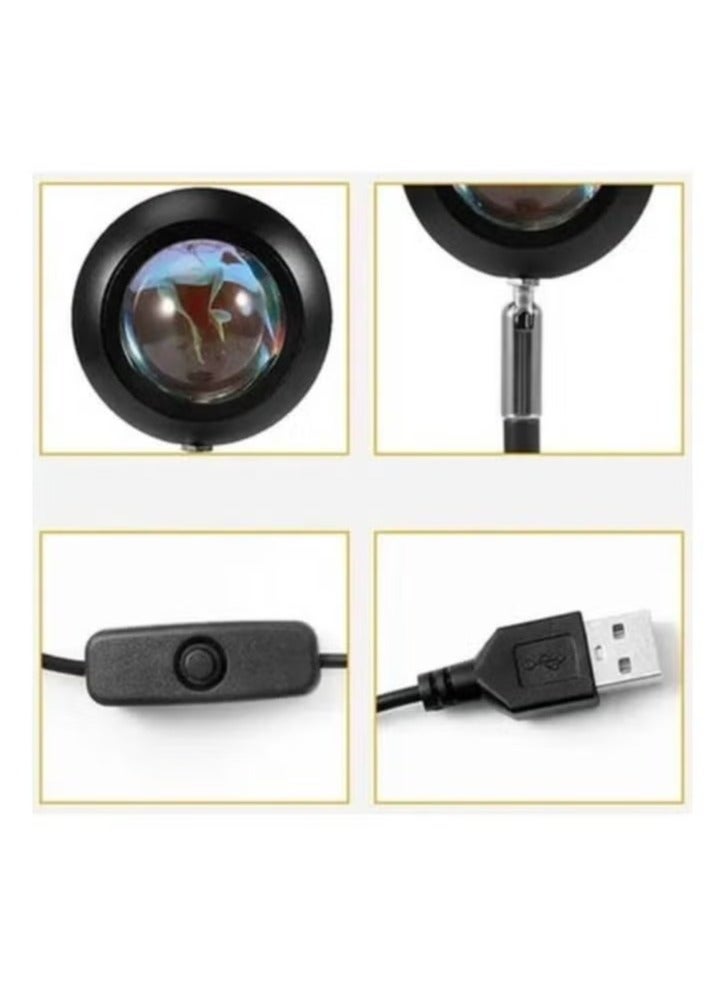 ACLIX 16 Colors Portable Modern Style Antique Designed Sunset Projection Light Lamp Multicolour 27 x 10 x 10cm - Image 4