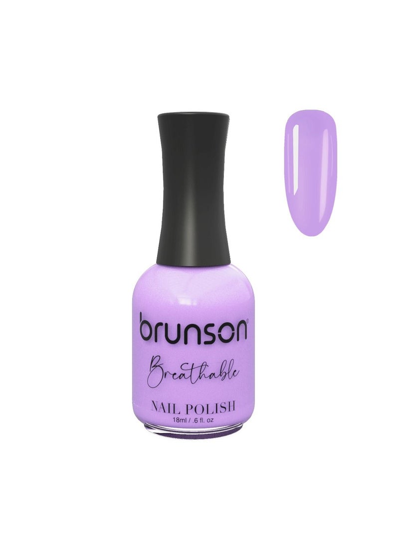 Brunson breathable nail polish halal nail lacquer wudu friendly quick dry long lasting but easy peel off glossy shine water based nail paint 18ml