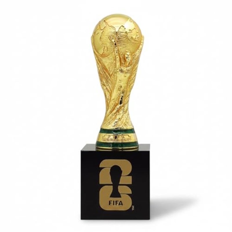 Official FIFA World Cup 2026 Edition - 4 Inch 3D Trophy w Acrylic Base - Timeless Collector's Item Premium Zinc Alloy - FIFA World Cup Trophy Replica Perfect for Desk, Man Cave, Football Memorabilia - Image 1