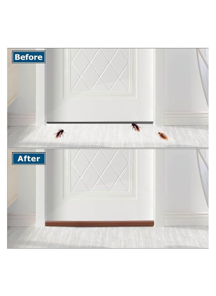 YONK Door Draft Stopper Door Draft Blocker Noise Reduction Sound Proof Door Sweeps Weather Stripping Adjustable Under Door Seal