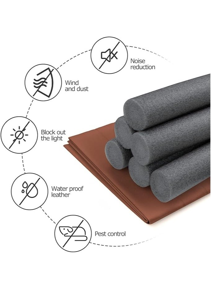 YONK Door Draft Stopper Door Draft Blocker Noise Reduction Sound Proof Door Sweeps Weather Stripping Adjustable Under Door Seal