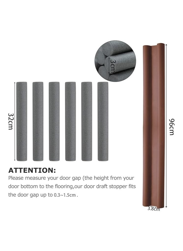 YONK Door Draft Stopper Door Draft Blocker Noise Reduction Sound Proof Door Sweeps Weather Stripping Adjustable Under Door Seal