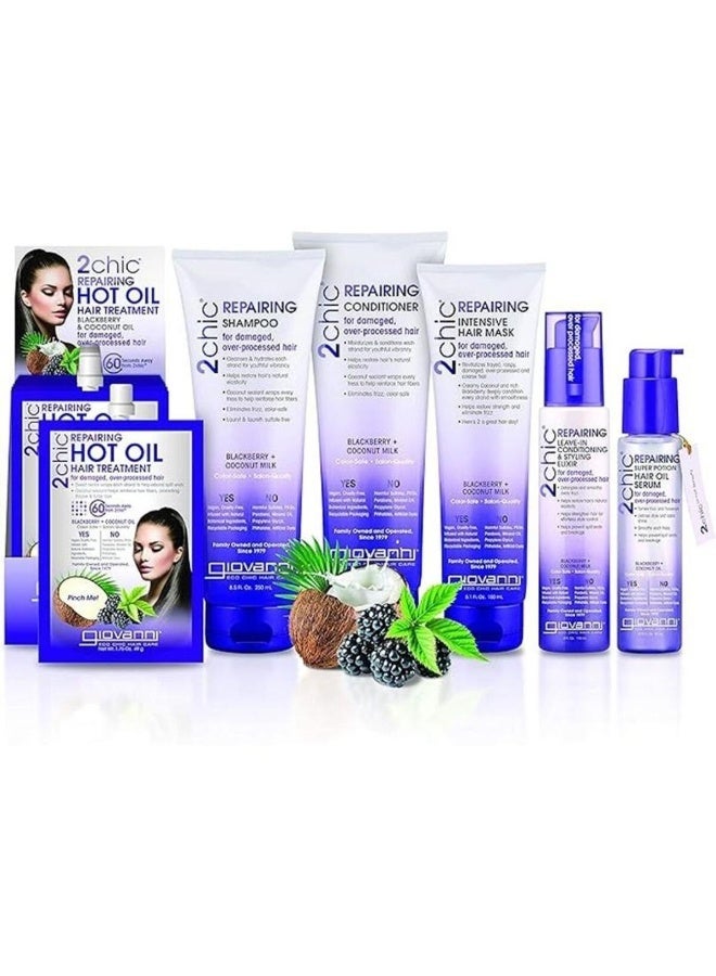 جيوفاني ماسك تو شيك المكثف لإصلاح الشعر - بخلاصة التوت الأسود وحليب جوز الهند 150ملليلتر - Image 3