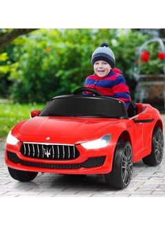 Toy Box Electric Maserati Car for Kids with Bluetooth Music & Light Rechargeable Battery for Age 3 to 5 years 